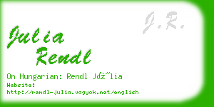 julia rendl business card